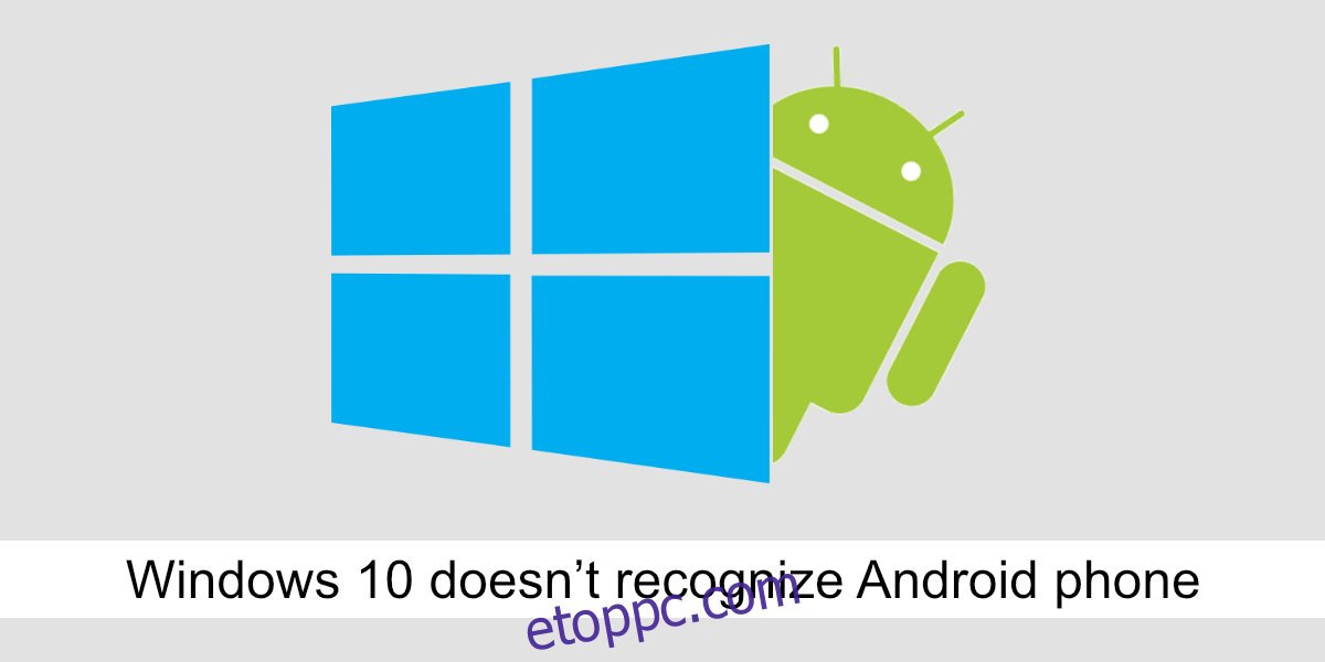   A Windows 10 nem ismeri fel az Android telefont