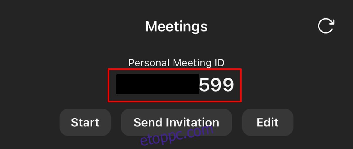 zoom személyes találkozó ID 