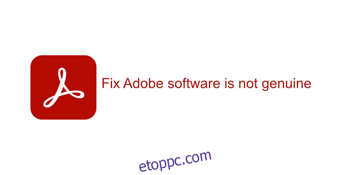 Az Adobe szoftver nem eredeti
