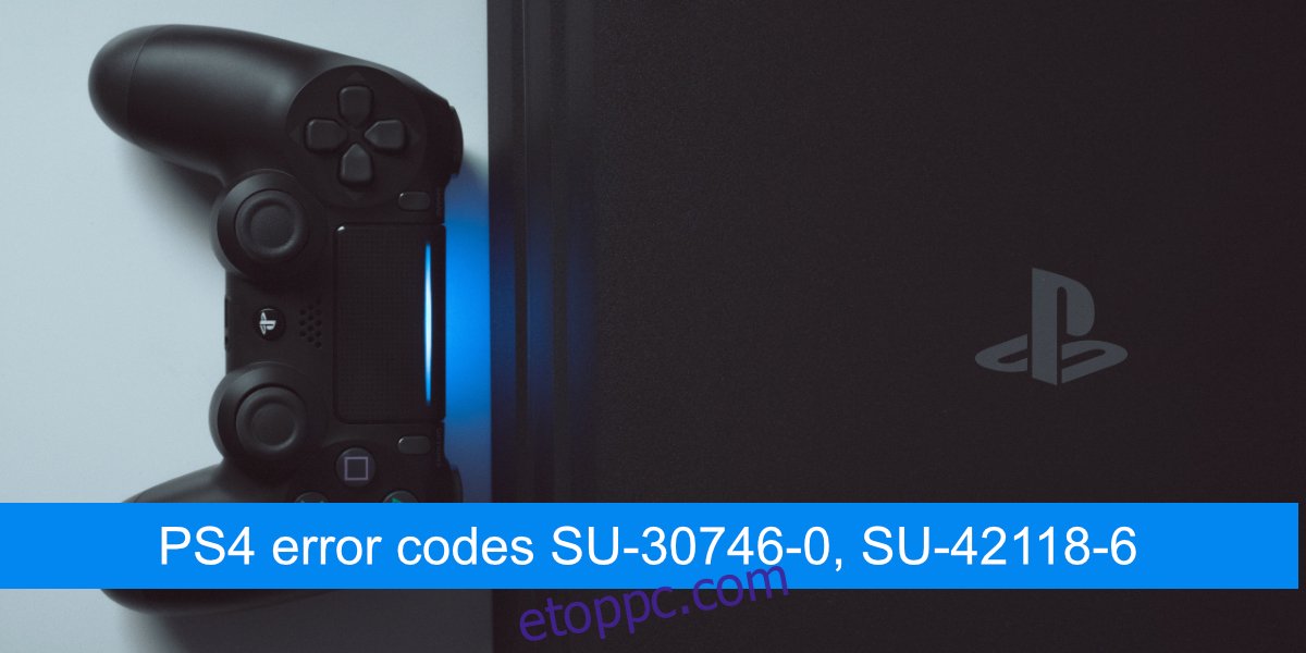 PS4 hibakódok: SU-30746-0, SU-42118-6