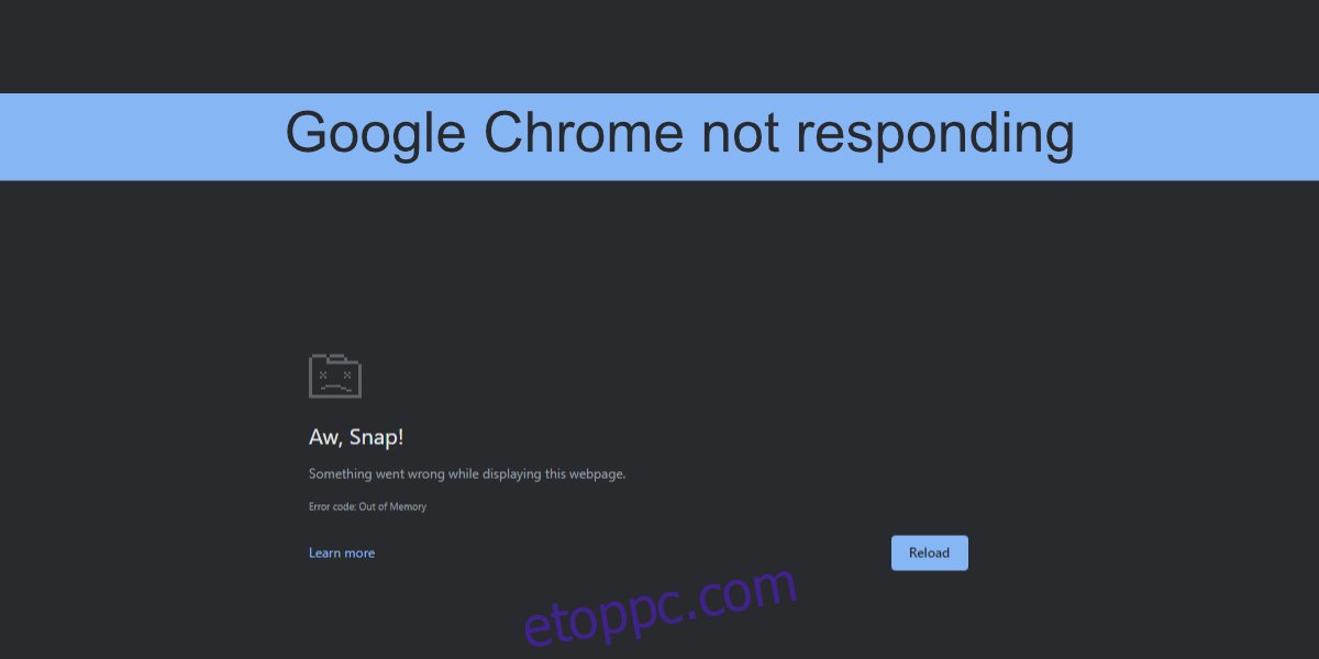 A Google Chrome nem válaszol