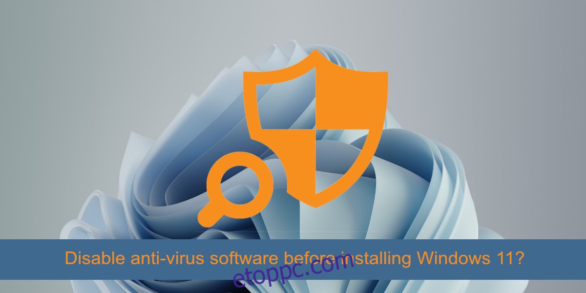 tiltsa le a víruskereső szoftvert a Windows 11 telepítése előtt