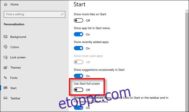 A Windows 10 beállításaiban kattintson a gombra 