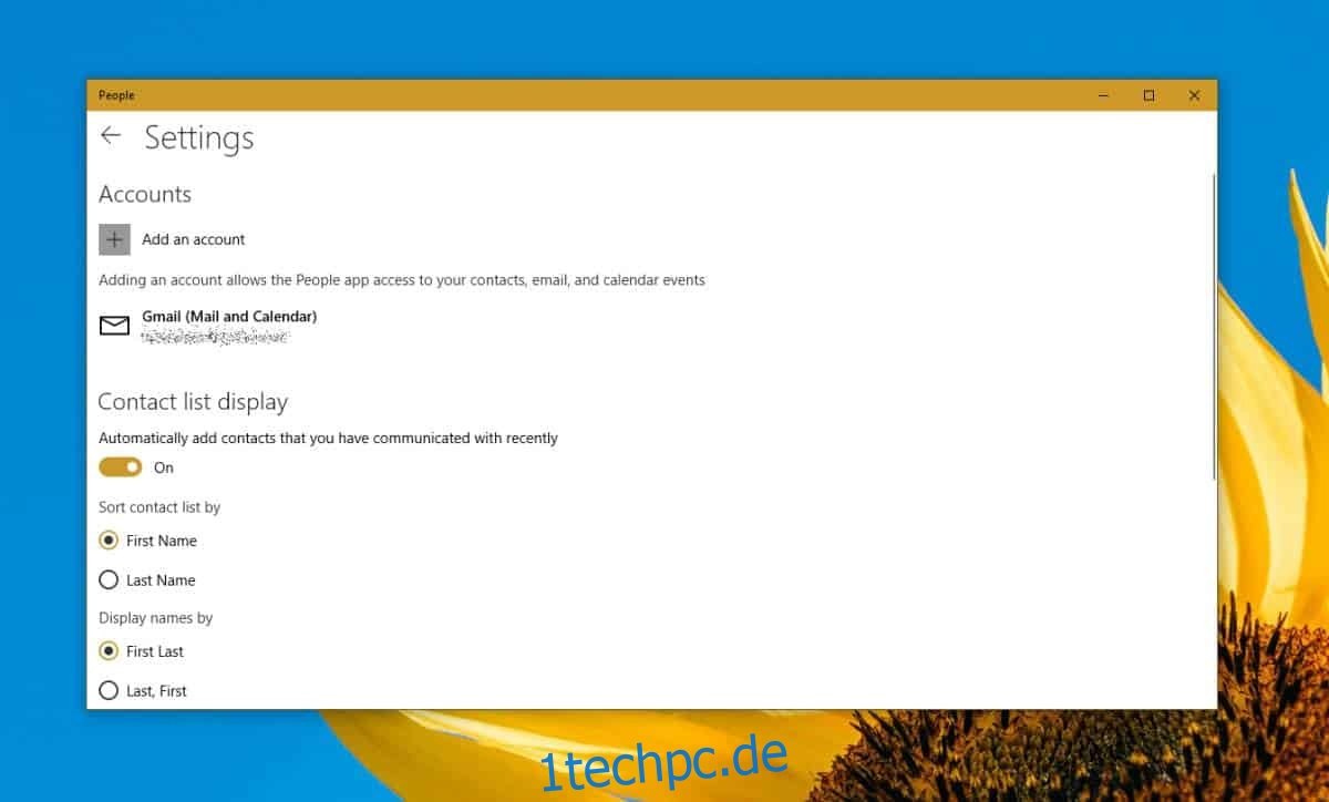 Von Anderen Apps Verwendete Konten Entfernen So löschen Sie Konten aus der Kontakte-App unter Windows 10